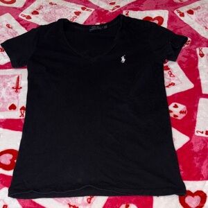 Polo Ralph Lauren V-Neck Tee in Black